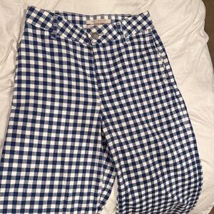 Scotch & Soda Navy and White Checkered Pants
